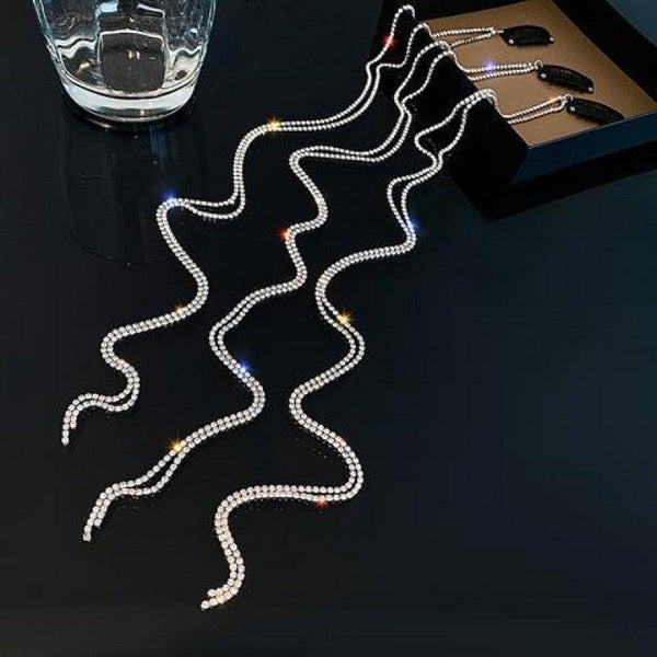 New Flashing Diamond Chain Hairpin Braided Hair Headdress Tassel Hairpin High Sense Temperament Dirty Braided Hairband Gorgeous Hair Accessories For Women