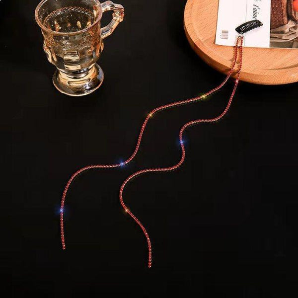 New Flashing Diamond Chain Hairpin Braided Hair Headdress Tassel Hairpin High Sense Temperament Dirty Braided Hairband Gorgeous Hair Accessories For Women