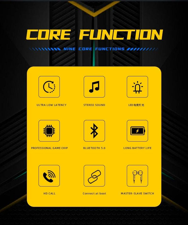 NEW Game TWS 5.0 Earphone Wireless Headphones Stereo Headset Sport Earbuds Microphone With Charging Box For Bluetooth phone