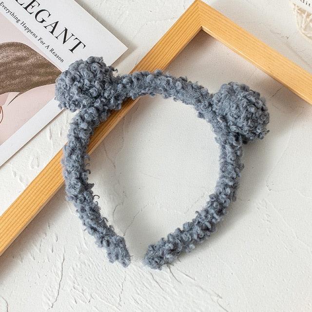 New Gils Cute Plush Bear Rabbit Ears Headband Autumn Winter Head Hoop Cartoon Girls Kid Hairband Headdress Gorgeous Hair Accessories For Women