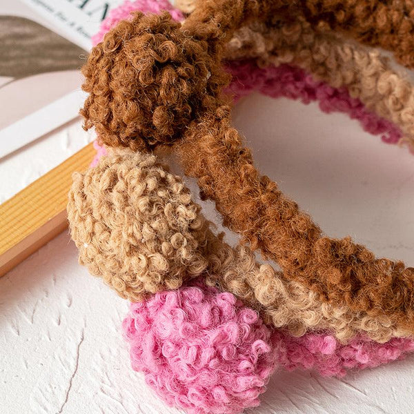New Gils Cute Plush Bear Rabbit Ears Headband Autumn Winter Head Hoop Cartoon Girls Kid Hairband Headdress Gorgeous Hair Accessories For Women