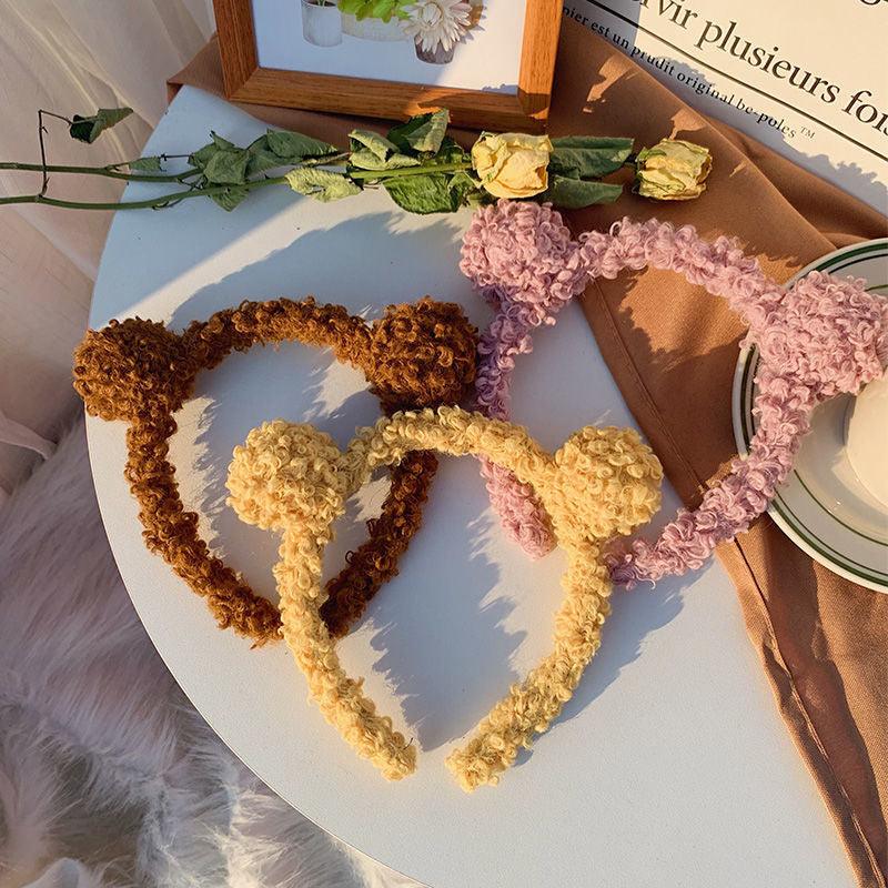 New Gils Cute Plush Bear Rabbit Ears Headband Autumn Winter Head Hoop Cartoon Girls Kid Hairband Headdress Gorgeous Hair Accessories For Women