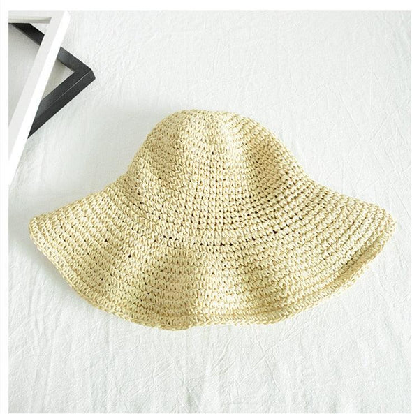 New Girl Sun Hat Unique Trendy Women's Sun Protection Hat Wide Brim Floppy Summer Hats Women Retro Casual Straw Bucket Hat Comfortable Soft Every Day Travel Hat