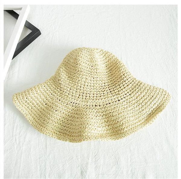 New Girl Sun Hat Unique Trendy Women's Sun Protection Hat Wide Brim Floppy Summer Hats Women Retro Casual Straw Bucket Hat Comfortable Soft Every Day Travel Hat