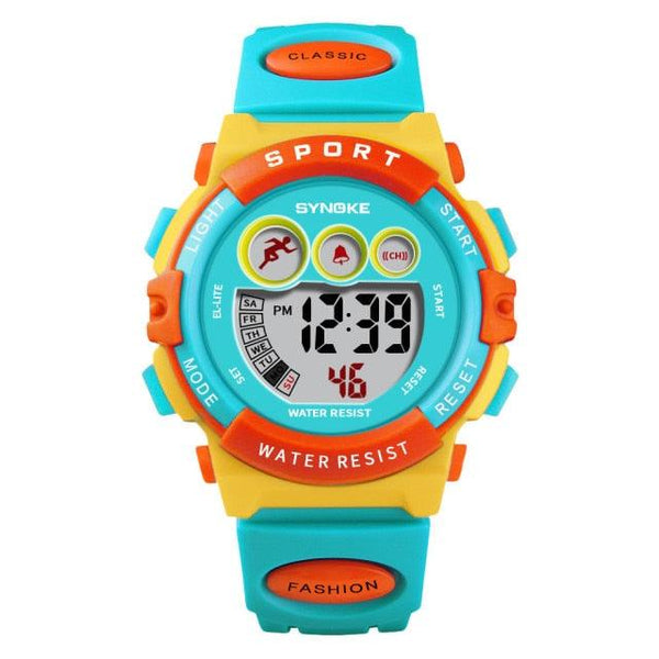 New Girls Boys Watch Waterproof 50M Electronic Watches Luminous Dial Fashion Sports Waterproof Casual Electronic Analog Quartz 7 Colorful Led Watches With Alarm Stopwatch Silicone Band Luminous Wristatches