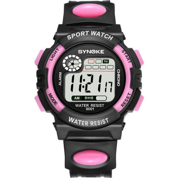 New Girls Boys Watch Waterproof 50M Electronic Watches Luminous Dial Fashion Sports Waterproof Casual Electronic Analog Quartz 7 Colorful Led Watches With Alarm Stopwatch Silicone Band Luminous Wristatches