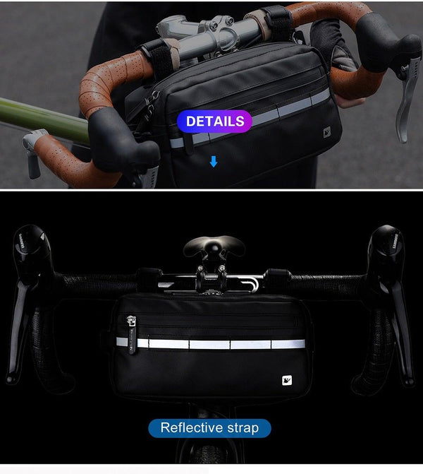 New Handlebar Bag Bicycle Bags Frame Pannier Bag Waterproof Multifunction Portable Shoulder Bag Bike Accessories Multifunction Bike Handlebar Bag Front Bicycle Frame Bag Waterproof Shoulder Bag Handbag Waist Bag