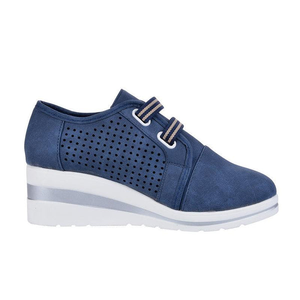 New High Heel Casual Womens Sneakers Breathable Height Increasing Shoes Air Cushion Comfortable Sneakers Women's Vulcanize Leather Shoes Luxury Walking Women Outdoor Shoes