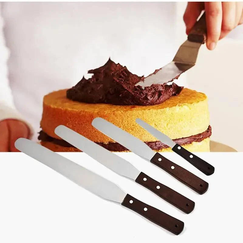 New Incredible 4/6/8/10 Inch Stainless Steel Cake Spatula Butter Cream Icing Frosting Knife Smoother Kitchen Pastry Cake Decoration Tools