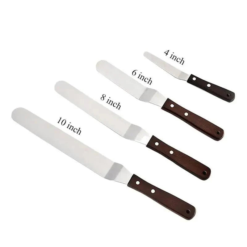 New Incredible 4/6/8/10 Inch Stainless Steel Cake Spatula Butter Cream Icing Frosting Knife Smoother Kitchen Pastry Cake Decoration Tools