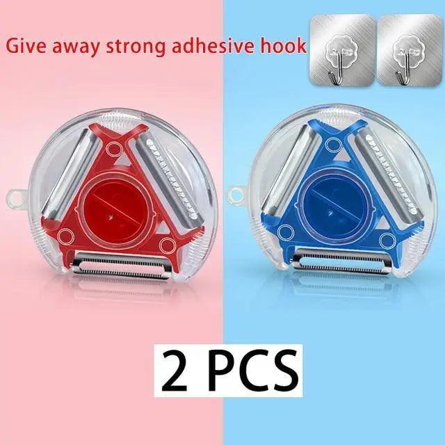 New Incredible Magic Trio Peeler Set Slicer Stainless Steel Peeler Shredder Cutter Multi Peel Blade Kitchen Tool