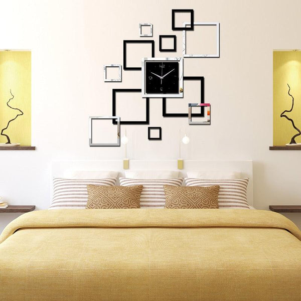 New Large Wall Clock Modern Design Acrylic Mirror Quartz Watch Stickers Clocks Home Decoration Watch Wall Clock Quartz Acrylic Mirror Stickers Home Decor 3D Clocks