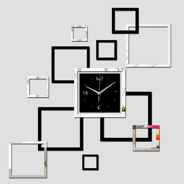 New Large Wall Clock Modern Design Acrylic Mirror Quartz Watch Stickers Clocks Home Decoration Watch Wall Clock Quartz Acrylic Mirror Stickers Home Decor 3D Clocks