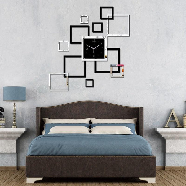 New Large Wall Clock Modern Design Acrylic Mirror Quartz Watch Stickers Clocks Home Decoration Watch Wall Clock Quartz Acrylic Mirror Stickers Home Decor 3D Clocks