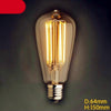New LED Retro Lamp Edison bulb Vintage Light Edison Dimmable Amber Glass Antique Filament Squirrel Cage Filament Edison Light Bulb For Table Lamp Restaurant Home