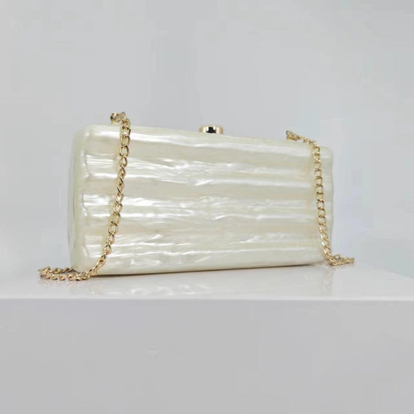 New luggage with acrylic personality, cute, simple, sweet, wedding banquet bag, one shoulder diagonal cross, fashionable woman