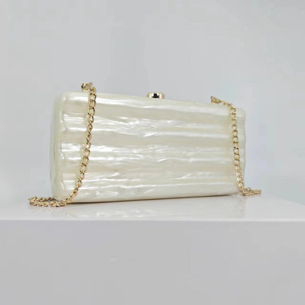 New luggage with acrylic personality, cute, simple, sweet, wedding banquet bag, one shoulder diagonal cross, fashionable woman