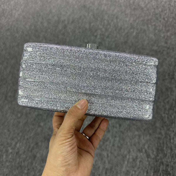 New luggage with acrylic personality, cute, simple, sweet, wedding banquet bag, one shoulder diagonal cross, fashionable woman