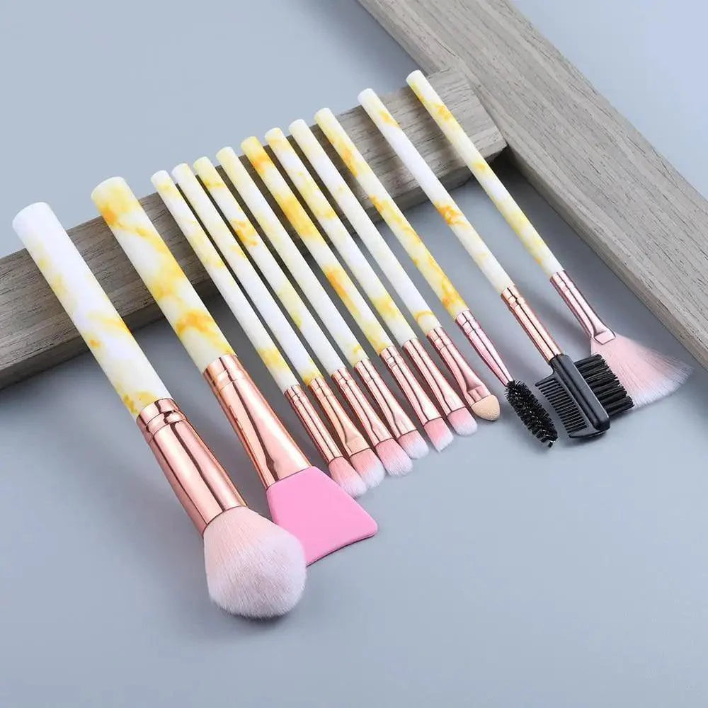New Luxurious 12/8/5pcs Eye Lip Makeup Brushes Set Eyebrow Comb Eyelash Sponge Eyeshadow Silicone Face Mask Edge Control Brush Cosmetics