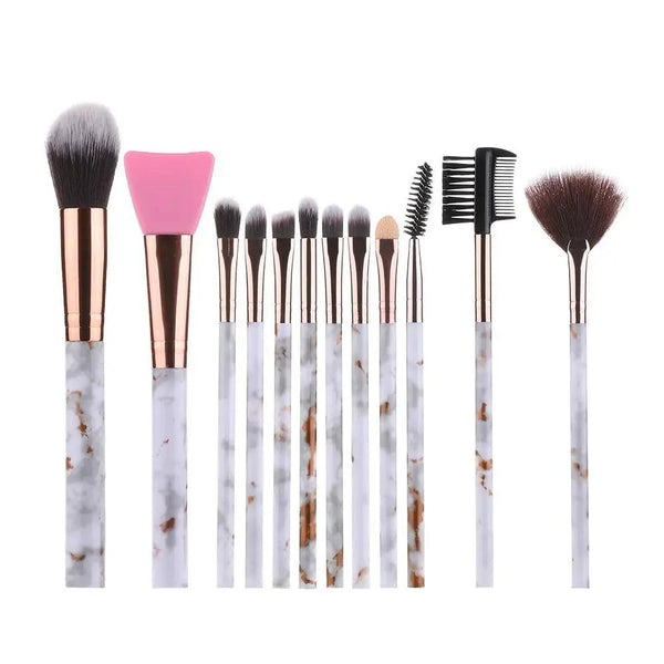 New Luxurious 12/8/5pcs Eye Lip Makeup Brushes Set Eyebrow Comb Eyelash Sponge Eyeshadow Silicone Face Mask Edge Control Brush Cosmetics