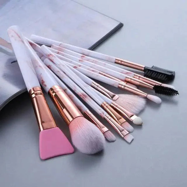 New Luxurious 12/8/5pcs Eye Lip Makeup Brushes Set Eyebrow Comb Eyelash Sponge Eyeshadow Silicone Face Mask Edge Control Brush Cosmetics