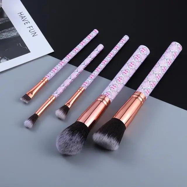 New Luxurious 12/8/5pcs Eye Lip Makeup Brushes Set Eyebrow Comb Eyelash Sponge Eyeshadow Silicone Face Mask Edge Control Brush Cosmetics