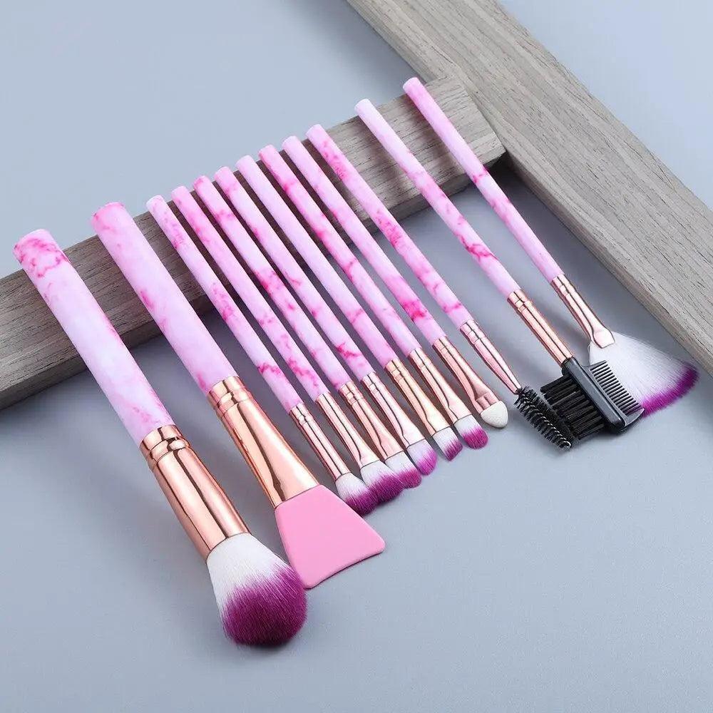 New Luxurious 12/8/5pcs Eye Lip Makeup Brushes Set Eyebrow Comb Eyelash Sponge Eyeshadow Silicone Face Mask Edge Control Brush Cosmetics