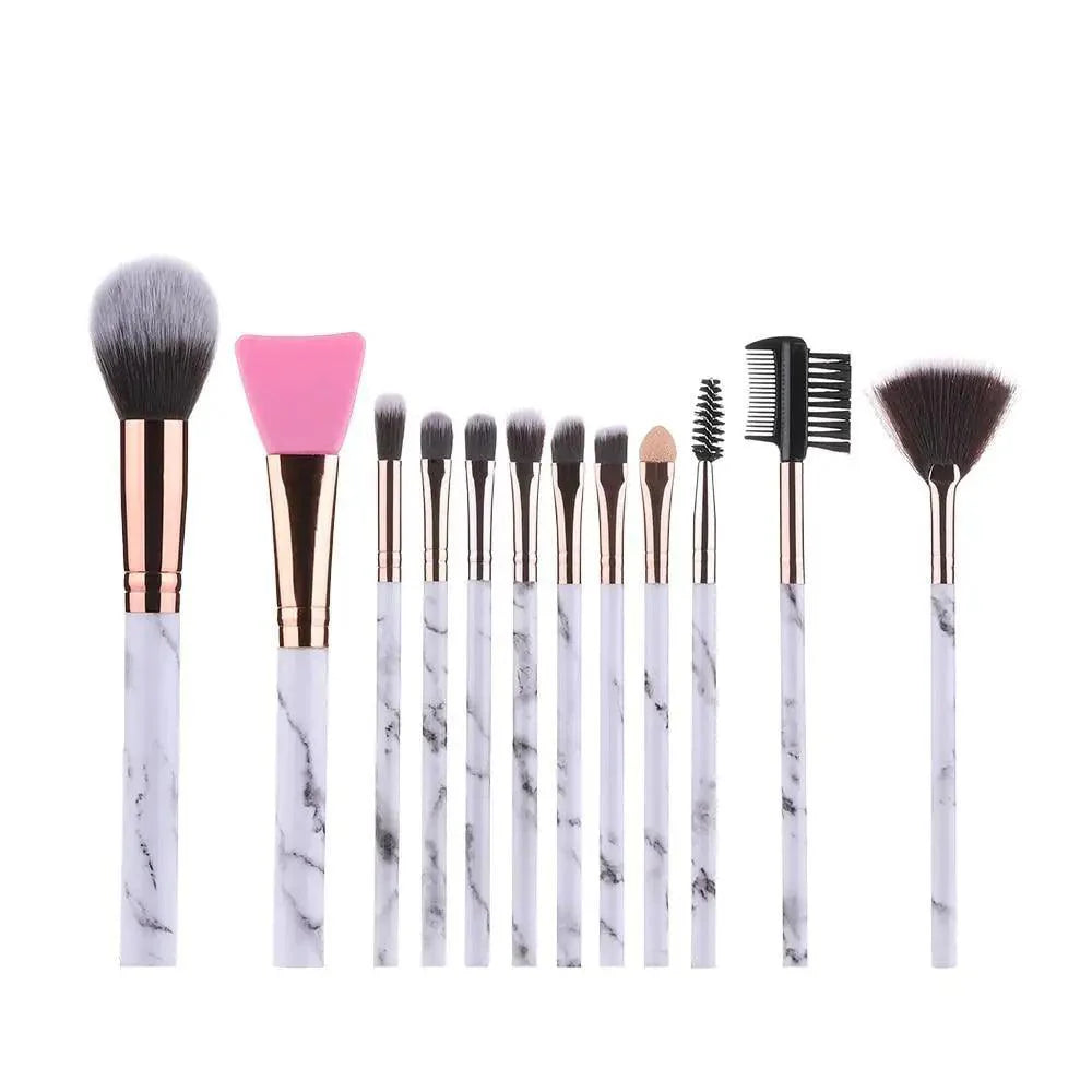 New Luxurious 12/8/5pcs Eye Lip Makeup Brushes Set Eyebrow Comb Eyelash Sponge Eyeshadow Silicone Face Mask Edge Control Brush Cosmetics