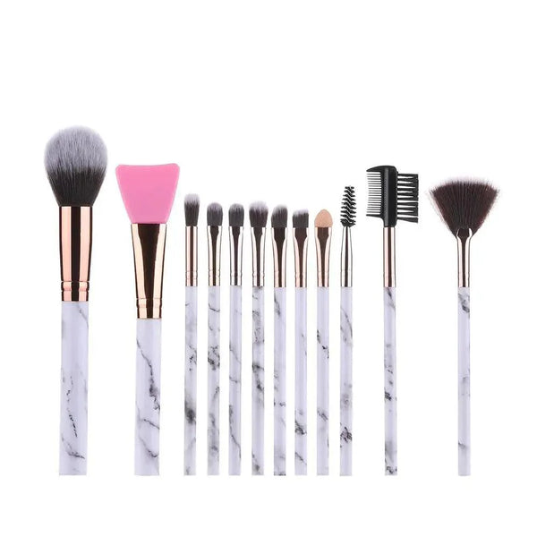 New Luxurious 12/8/5pcs Eye Lip Makeup Brushes Set Eyebrow Comb Eyelash Sponge Eyeshadow Silicone Face Mask Edge Control Brush Cosmetics
