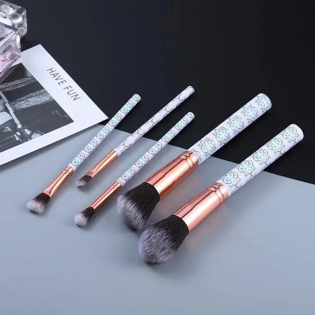 New Luxurious 12/8/5pcs Eye Lip Makeup Brushes Set Eyebrow Comb Eyelash Sponge Eyeshadow Silicone Face Mask Edge Control Brush Cosmetics