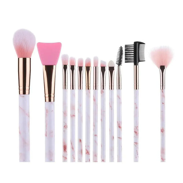 New Luxurious 12/8/5pcs Eye Lip Makeup Brushes Set Eyebrow Comb Eyelash Sponge Eyeshadow Silicone Face Mask Edge Control Brush Cosmetics