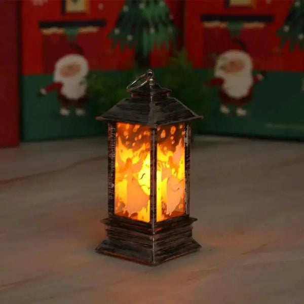 New Luxurious Christmas Ornament LED Lamp Desktop Hanging Santa Claus Elk Lantern Xmas Home Party Decoration Prop Lights Kids Gift