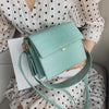 Female Flip Square Bag Leather Women's Designer Handbag Crocodile Pattern Shoulder Messenger Bags