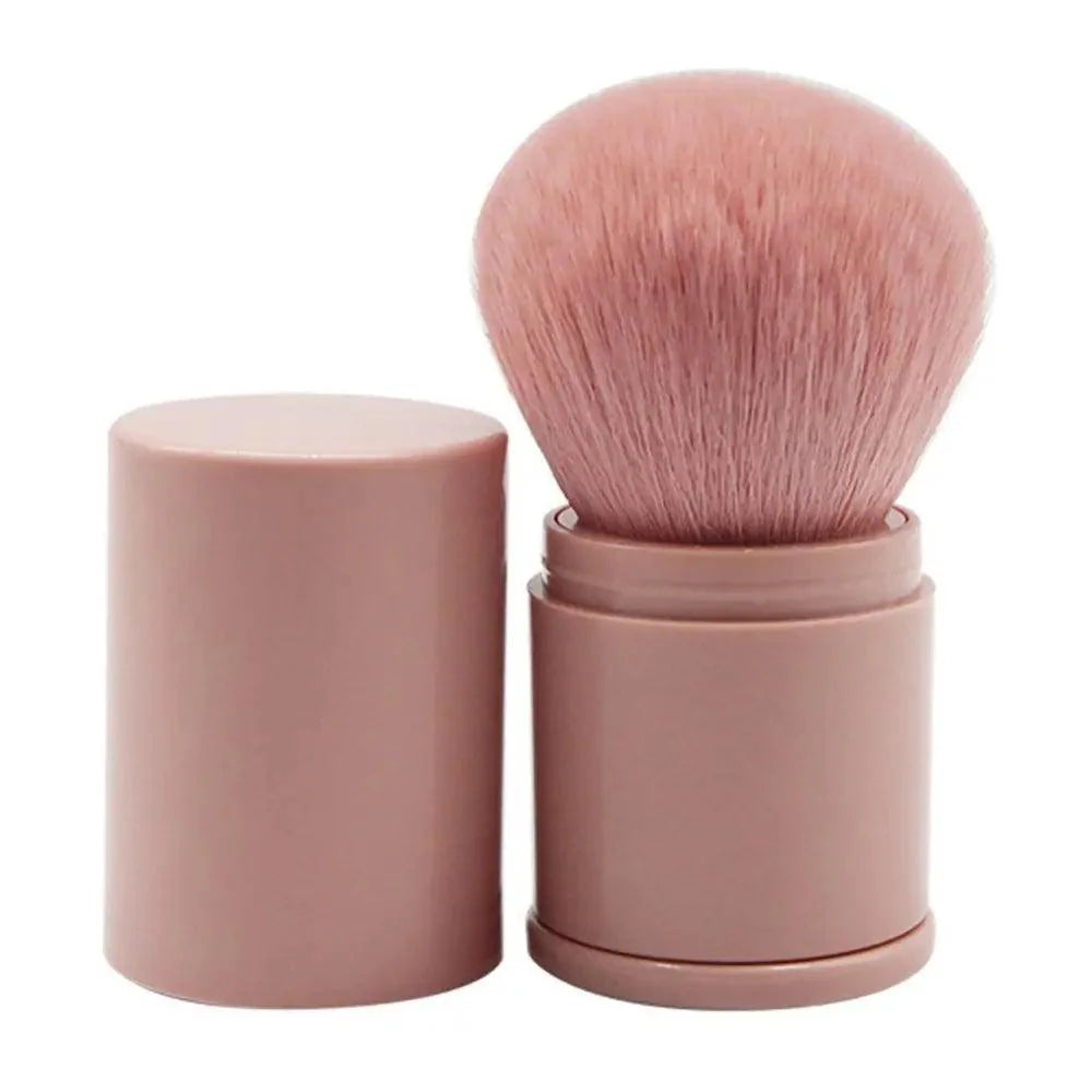 New Luxury Convenient And Retractable Makeup Brush One Large Powder Blush Brush With Lid Full Set Of Beauty Tools Convenient