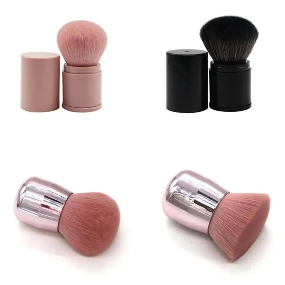 New Luxury Convenient And Retractable Makeup Brush One Large Powder Blush Brush With Lid Full Set Of Beauty Tools Convenient