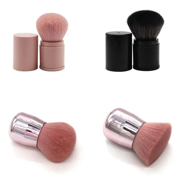 New Luxury Convenient And Retractable Makeup Brush One Large Powder Blush Brush With Lid Full Set Of Beauty Tools Convenient