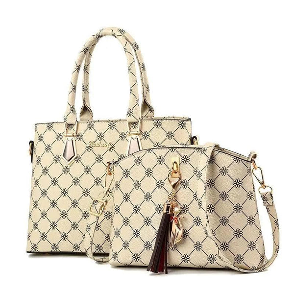 New Luxury Leather Bags Set 2 Pcs Handbag For Women And Girls Stylish Shoulder Gift Bag For Females