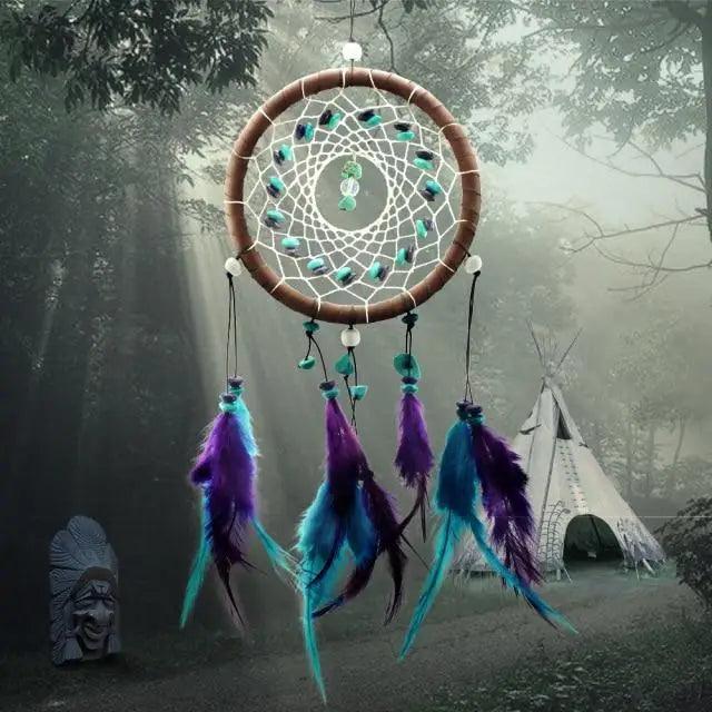New Luxury Original Silver Gray Dream Catcher 2 Ring Feather Hanging Art Gifts To Bestie Friends Creative Valentine's Day Gifts