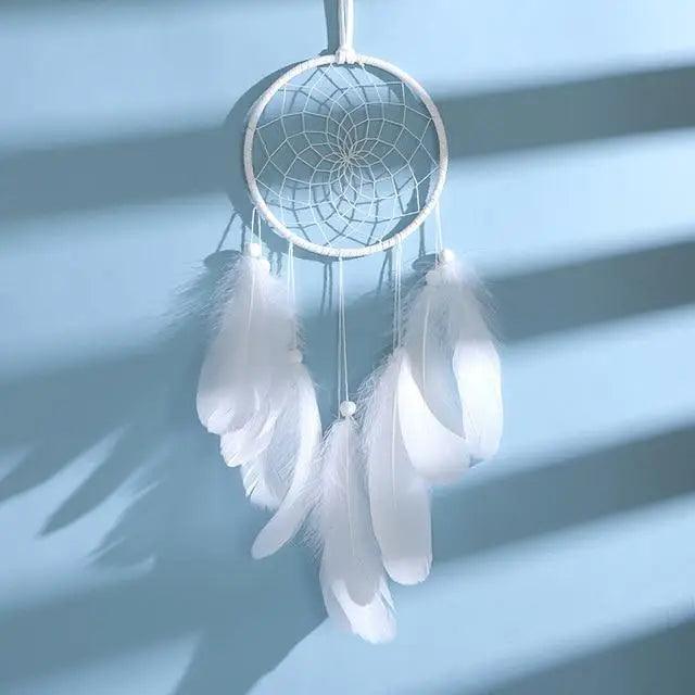 New Luxury Original Silver Gray Dream Catcher 2 Ring Feather Hanging Art Gifts To Bestie Friends Creative Valentine's Day Gifts