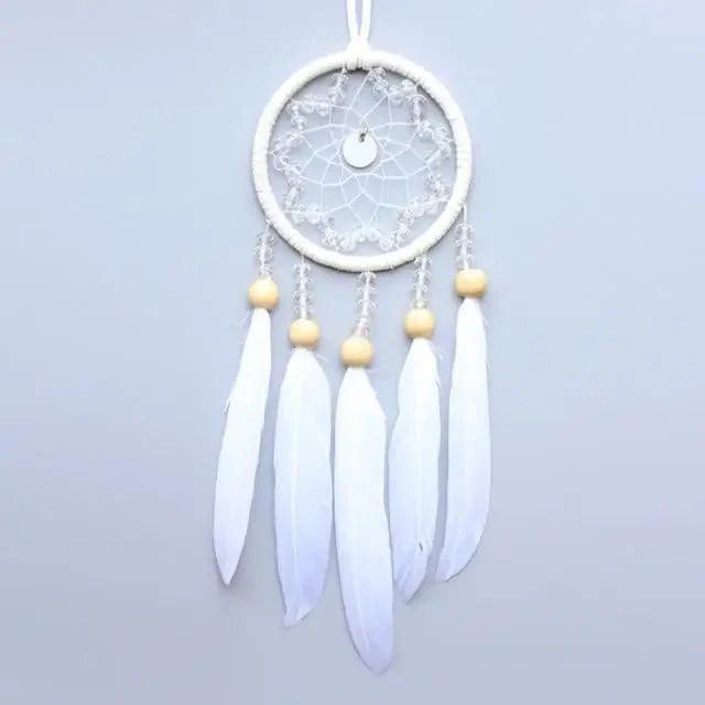 New Luxury Original Silver Gray Dream Catcher 2 Ring Feather Hanging Art Gifts To Bestie Friends Creative Valentine's Day Gifts
