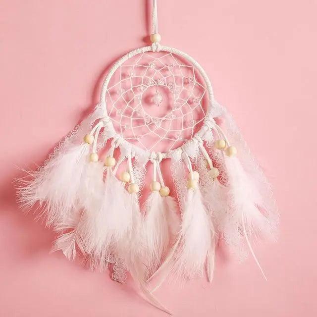 New Luxury Original Silver Gray Dream Catcher 2 Ring Feather Hanging Art Gifts To Bestie Friends Creative Valentine's Day Gifts