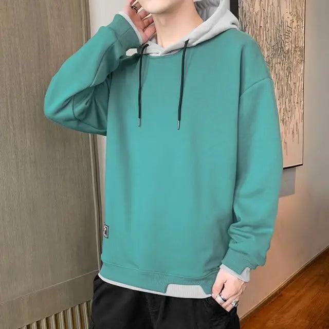 New Men Casual Sweatshirt Hoodies Male Solid Color Pullover Tops Spring Autumn Winter Pullover Floral Print Flannel Check Hoodie Autumn Jackets For Men