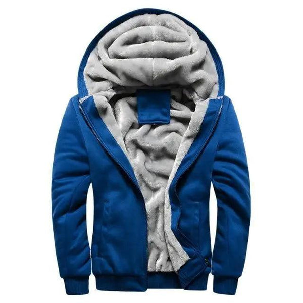 New Men Hoodies Winter Thick Warm Fleece Men Hoodies Coat Sportwear Male Streetwear Men Winter Warm Fleece Sweater Jacket Thick Padded Coat Hoodie