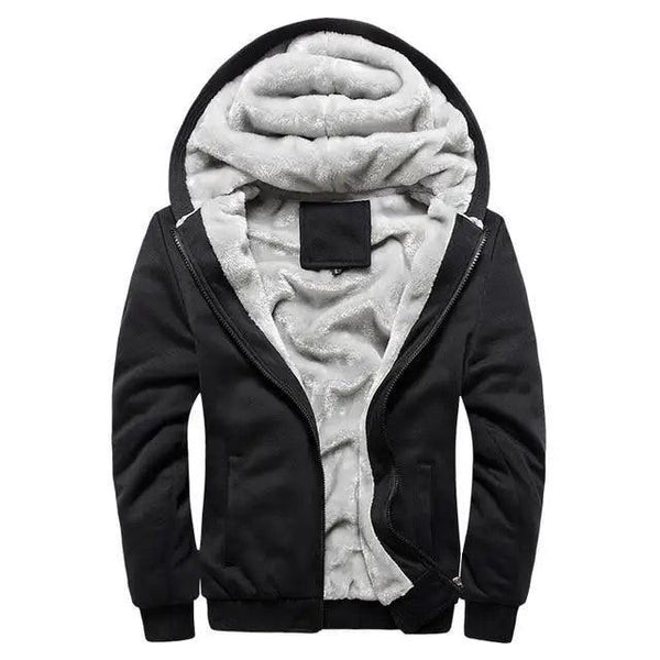 New Men Hoodies Winter Thick Warm Fleece Men Hoodies Coat Sportwear Male Streetwear Men Winter Warm Fleece Sweater Jacket Thick Padded Coat Hoodie
