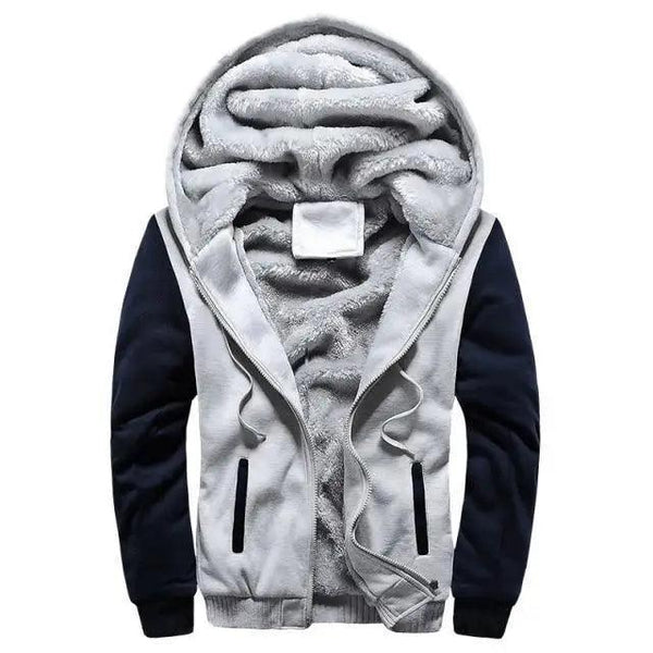 New Men Hoodies Winter Thick Warm Fleece Men Hoodies Coat Sportwear Male Streetwear Men Winter Warm Fleece Sweater Jacket Thick Padded Coat Hoodie
