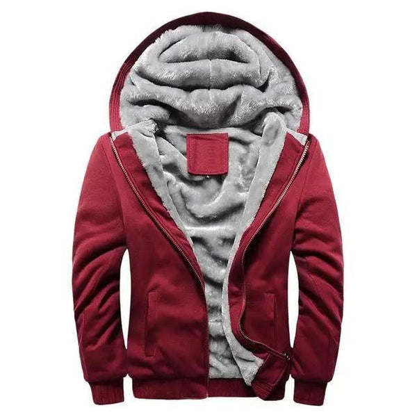 New Men Hoodies Winter Thick Warm Fleece Men Hoodies Coat Sportwear Male Streetwear Men Winter Warm Fleece Sweater Jacket Thick Padded Coat Hoodie