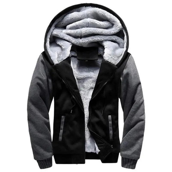 New Men Hoodies Winter Thick Warm Fleece Men Hoodies Coat Sportwear Male Streetwear Men Winter Warm Fleece Sweater Jacket Thick Padded Coat Hoodie