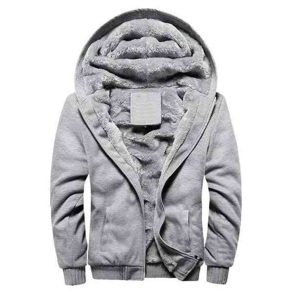 New Men Hoodies Winter Thick Warm Fleece Men Hoodies Coat Sportwear Male Streetwear Men Winter Warm Fleece Sweater Jacket Thick Padded Coat Hoodie