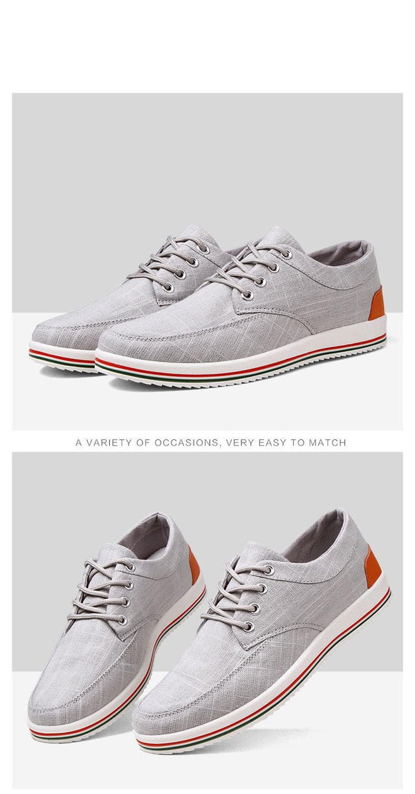 New Men's Flats High Quality Casual Shoes Handmade Shoes Casual Sports Flats Men Lightweight Comfortable Walking Shoes Outdoor Walking Sneakers For Mens