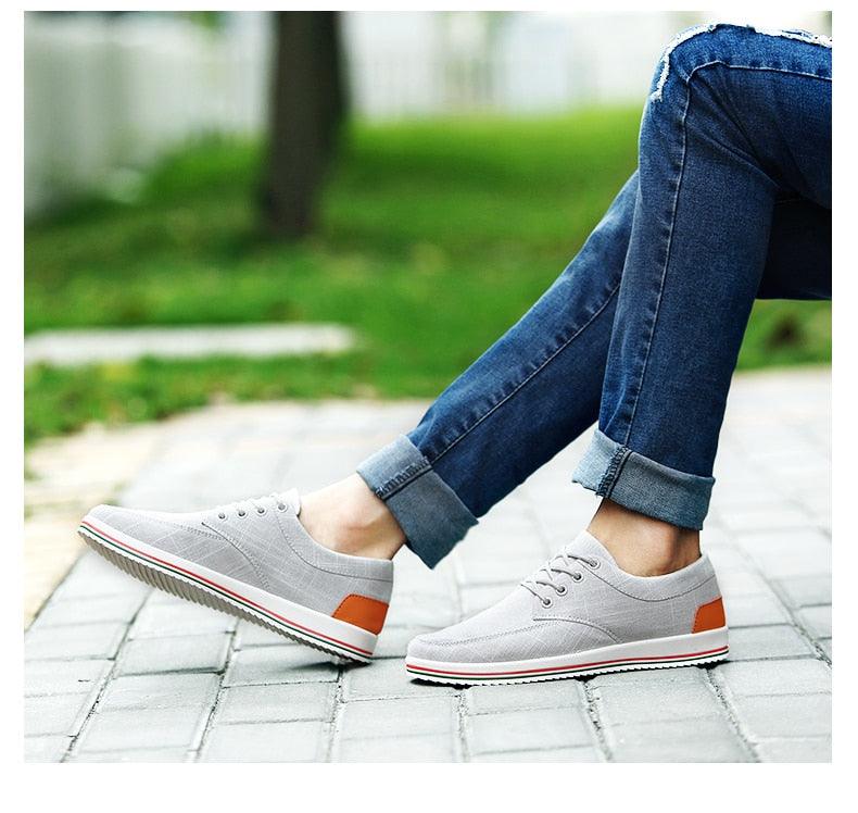New Men's Flats High Quality Casual Shoes Handmade Shoes Casual Sports Flats Men Lightweight Comfortable Walking Shoes Outdoor Walking Sneakers For Mens